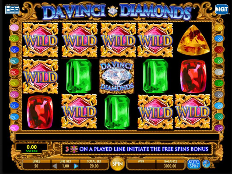 Da Vinci Diamonds Slots MegaCasino